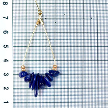 画像をギャラリービューアに読み込む, しずくにネイビーの天然シェルイヤリング e-64