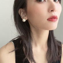 画像をギャラリービューアに読み込む, 大きな一粒コットンパール の イヤリング 14mm 大粒 e-142