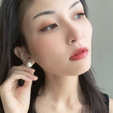 画像をギャラリービューアに読み込む, 大きな一粒コットンパール の ピアス 14mm 大粒 p-142
