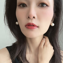 画像をギャラリービューアに読み込む, 大きな一粒コットンパール の ピアス 14mm 大粒 p-142