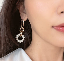 画像をギャラリービューアに読み込む, 淡水パール リング と ゴールド リング の ピアス シルバー925 p-148