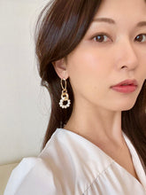 画像をギャラリービューアに読み込む, 淡水パール リング と ゴールド リング の ピアス シルバー925 p-148