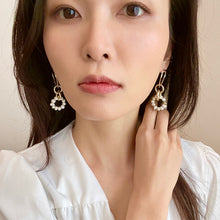 画像をギャラリービューアに読み込む, 淡水パール リング と ゴールド リング の ピアス シルバー925 p-148